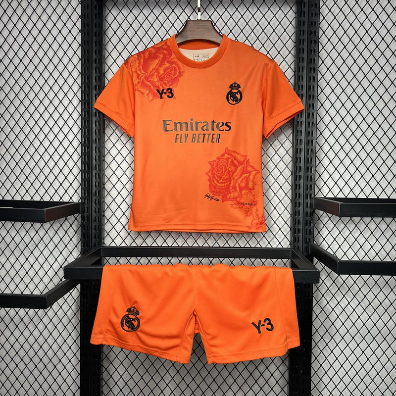 REAL MADRID Y-3 ORANGE 24/25 CHILDREN'S SET - Wizard Jerseys